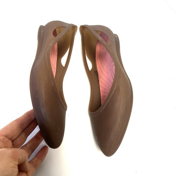 CROCS Rio Pointed Toe Jelly Slip On Flats Comfort Shoes Womens 8 Ballet Shoes - Picture 5 of 12